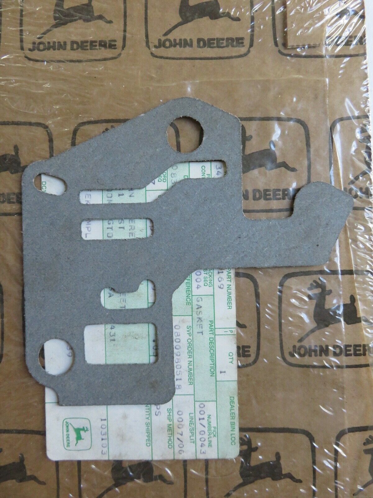 T40169 John Deere NOS Brake Valve Gasket For 2030, 2150, 2255, 2240, 2550, 2350
