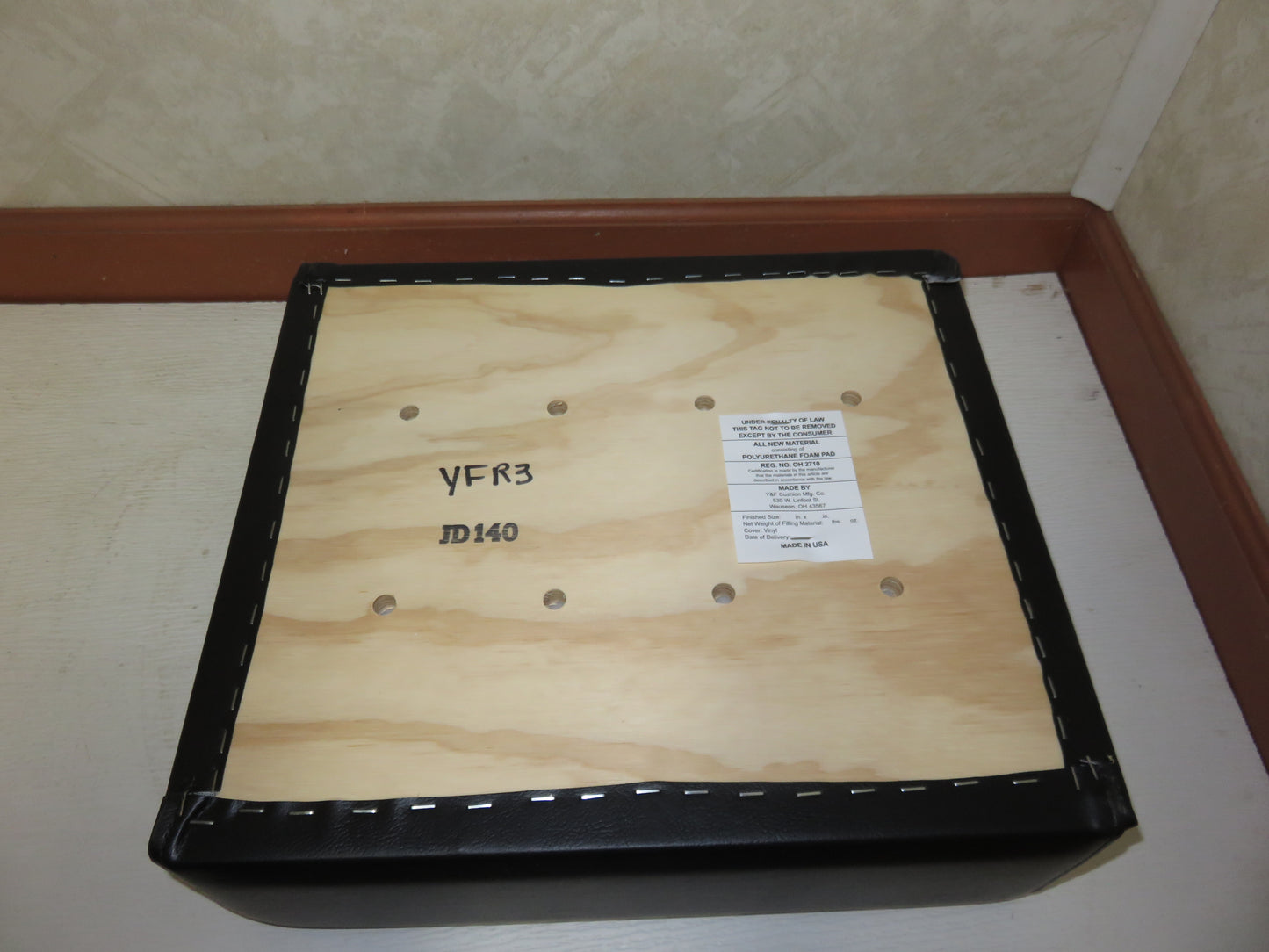 AM1839T John Deere Black Seat Bottom Cushion For M, 40, 320, 420, 330, 430, 435, 440