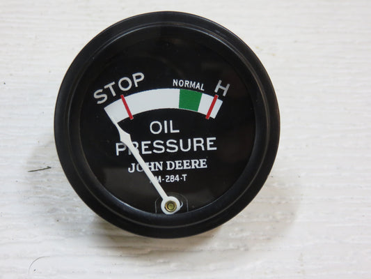 AM284T John Deere USA Made Black Face Oil Pressure Gauge For 40, 320, 420