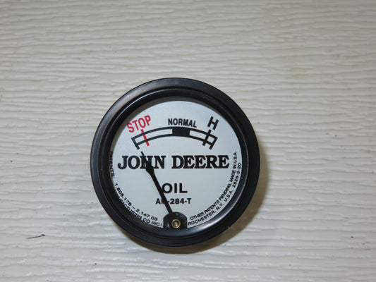AM284T John Deere USA Made White Face Oil Pressure Gauge For M, MC, MT