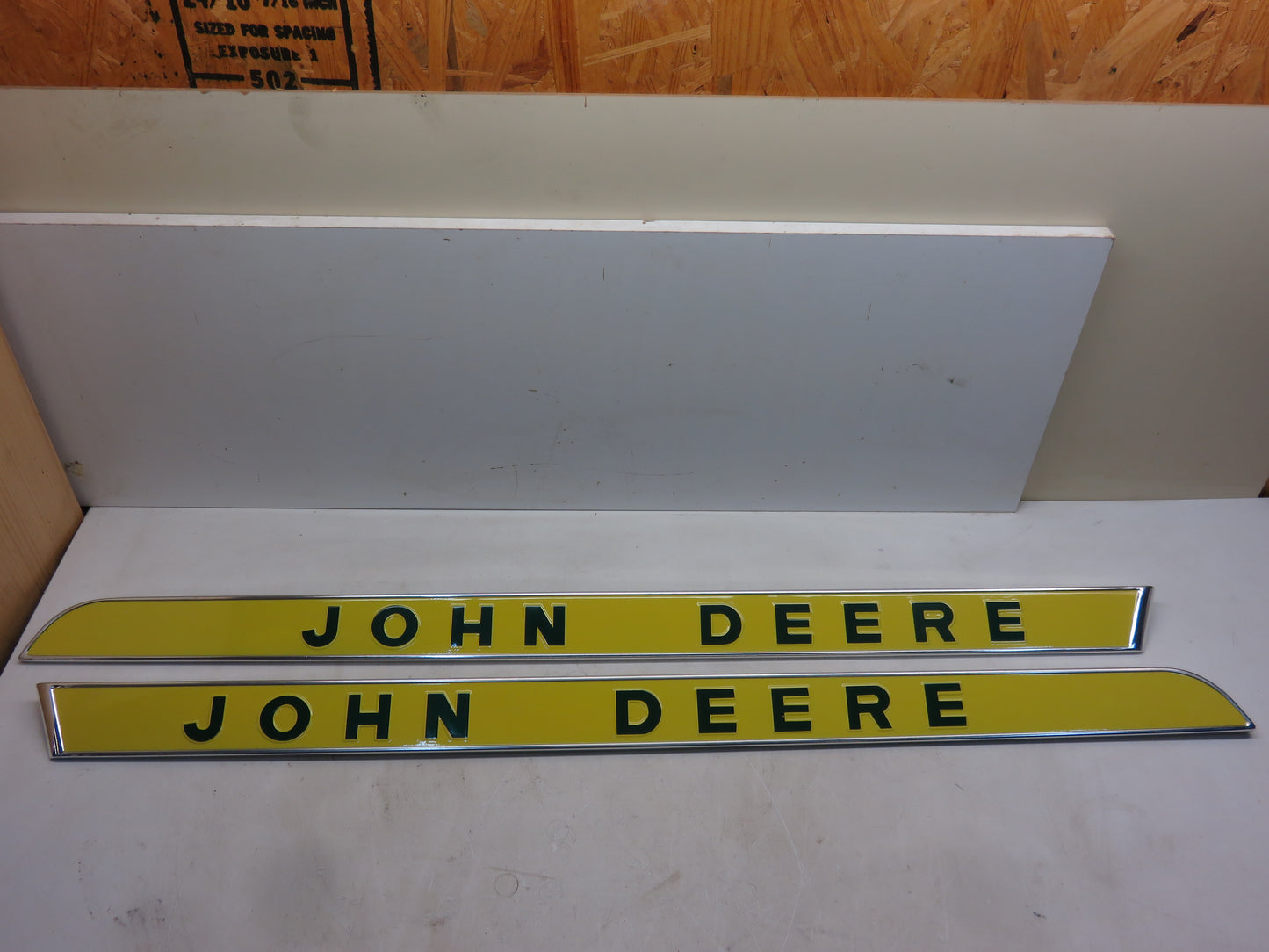 Jd Emblems AR28048, AR28049 John Deere Hood Side Emblems For 1010, 2010, 2510, 30 ...