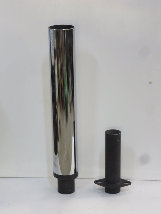 John Deere Dual Wall Chrome Straight Stack For 420, 330, 430, 435, 1010