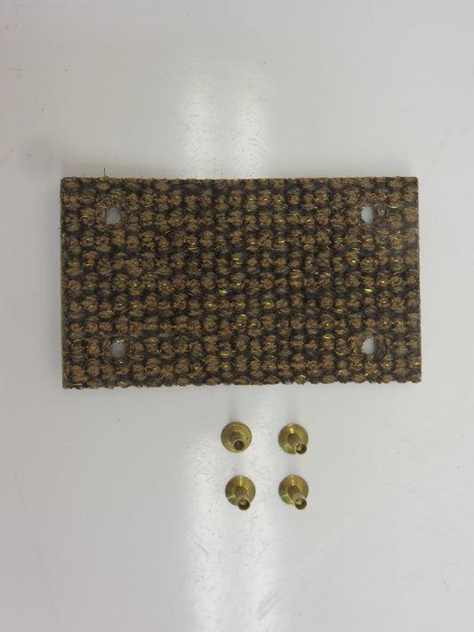 D385R John Deere Belt Pulley Brake Lining With Rivets For GP, GPWT, GPO