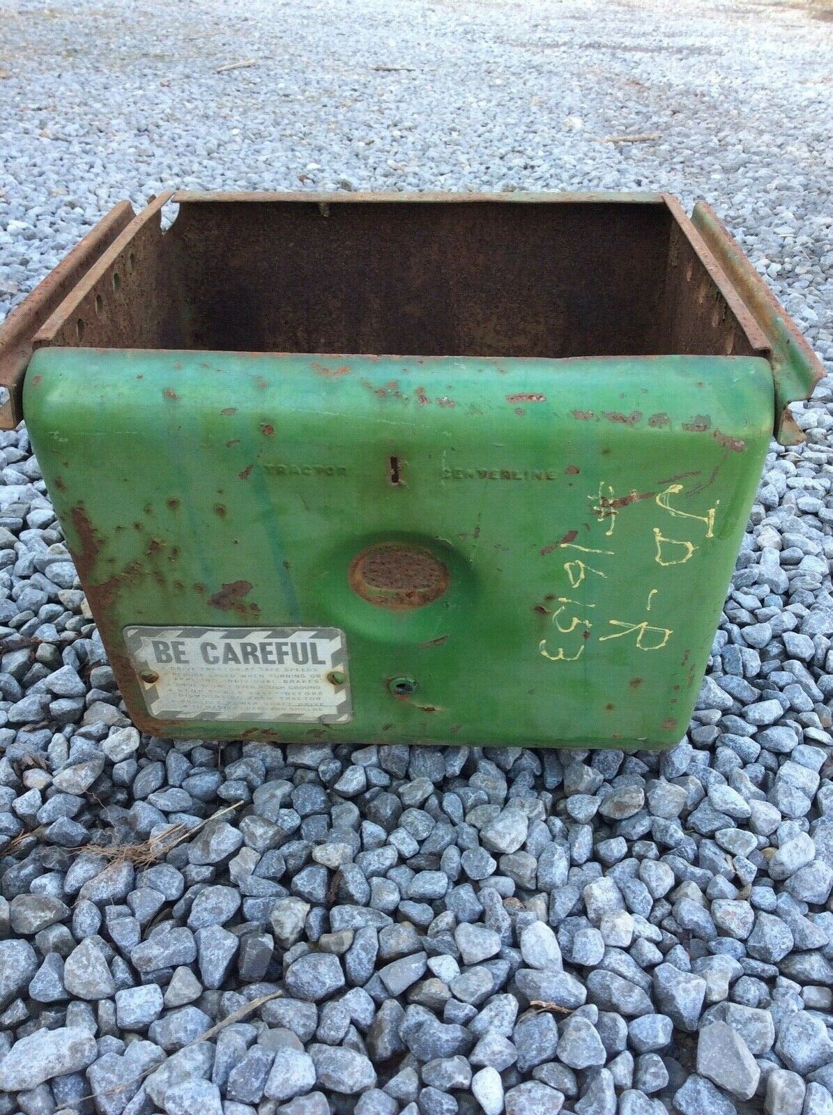 AB4101R John Deere Battery Box With Battery Tray And Caution Plate For B, R, 80