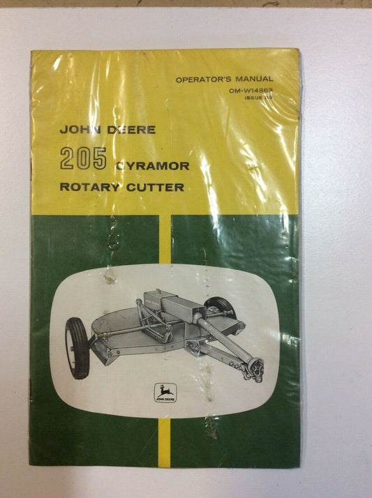 OMW14863 John Deere NOS Operators Manual For 205 Gyramor Rotary Cutter