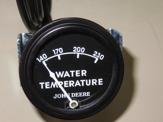 AA1986R, AF2774R John Deere USA Made Black Face Water Temperature Gauge For 70, 620, 720