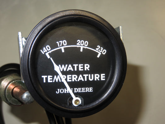 AA6295R John Deere USA Made Black Face Water Temperature Gauge For A, B, G, 50, 60, 520, 530